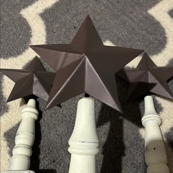 Rustic Star Candle Holders Set - Picture 2 of 3